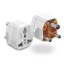 GM Modular 3005 Travel Adapter dengan Universal MultipPin Socket, 6A Adapter untuk Home Office and Travel Gunakan, Shockproof Polycarbonate Body