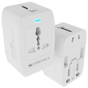 Zebronic 1500W All -inOne Universal Travel Adapter, Upto 6A, Universal Socket, Swappable Pins untuk EU 14; KR 124; UK 124; US 124; JP 124; AUS 124; CN, untuk Mobile, Laptops, & Grooming Devices (Travmate 120)