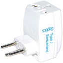 Ceptics 3 Outlet Travel Adapter Plug Tipe J untuk Swiss