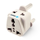 OREI India ke Afrika Selatan, Botswana, Namibia & More (Type M) Travel Adapter Plug - 2 dalam 1 - CE Bersertifikat - RoHS Compliant - Warna Putih (DB-10L)