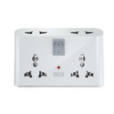 GM 3019 3 Pin Universal Multi Plug Adaptor dengan 6 AMP untuk Aplikasi Rumah, Komputer, Laptop