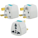 Type- G Plug Adapter UK Converter - (3pcs) India sampai UK Plug Adaptor untuk Hong Kong, UEE, Dubai, Singapura Inggris Universal Travel Adapter Power Plug (Pack of 3)