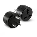 Konversi Round MX 3 Pin Universal Plug Adapter Pack dari 2, 180 ° Pemutar Konversi Multi Plug Socket, Adapter Power Compact Compact untuk Home & Office, Cocok dengan India & International Plugs