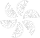 6Pcs Clear Semicircle Napkin Holder Stand Decorative Transparent Serviette Organizer for Kitchen Bar Restaurant Office and Party Table Use