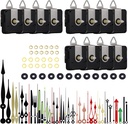EMOON 12 PCS High Torque Clock Movement Mechanism Replacement Kit with 15 Pack Clock Hands for DIY Clock Repair Silent Clock Motor Parts, Total Shaft Length 16mm,20mm and 23mm