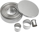 Cutter Biscuit Molds Mousse Ring Mold Set Diameter 3-12cm Cookie Cutter Round Waffle Makers