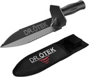 DR.ÖTEK Metal Detector Shovel for Digging, Heavy Duty Double Serrated Digging Tool with Carry Sheath, Digger Trowel for Gardening, Camping, Landscaping, Treasure Hunting