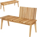 Melino Wooden Convertible Bench Picnic Table, Outdoor Bench Wood, FSC Certified Acacia, 500Lbs Weight Capacity, Park Bench for Outdoors, Porch, Balcony - Large Size