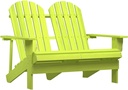 vidaXL 2-Seater Patio Adirondack Chair - Solid Fir Wood, Weather Resistant, Ergonomic, Comfortable, Green