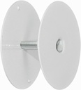 Door Knob Deadbolt Hole Cover Round Filler Plate 3-inch Diameter Maintains Door Security (White)