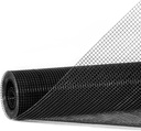 Fencer Wire Vinyl Coated 23 Gauge Welded Fence Wire Roll, Mesh Size 1/4-Inch x 1/4-Inch, Black Garden Fencing Wire Grid Hardware Cloth, Poultry Chicken Fence Rolls, Multiple Use for Home Improvement