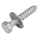 1/4 x 2 (100 Pack) Lag Screw Kit, 100 Screws and 100 washers, Hot Dip Galvanized, Meets ASME B18.2.1 Industrial/Commercial Grade by Makers Bolt