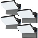 Modern Sleek Flood Lights Outdoor, 120W 5000K Dusk-to-Dawn Photocell with 360° Rotation, 14200LM IP65 Waterproof LED Security Wall Pack for Building,Yard,Driveway (4 Pack)