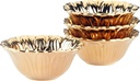 Certified International Gold Coast Sunflower 3-D 6.25" Ice Cream/Dessert Bowls,Set of 4