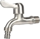 ViaGasaFamido Single Handle Cold Faucet Garden Tap 304 Stainless Steel Outside Wall Mounted Water Faucet for Laundry Bathroom Washing Machine Mop Pool Tub(#1)
