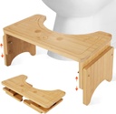 FEXIA Toilet Stool Foldable Adjustable Height (6.6 or 7.6 or 9.2Inches) Space-Saving Design, Foldable Potty Stool for Adults with Non-Slip Layer to Improve Bathroom Posture and Comfort