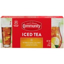 Community Coffee Signature Iced Tea, 144 Family Size Tea Bags, 24 Count Box (Pack of 6)