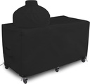 Covers & all Big Egg Grill Cover, 12 Oz Waterproof UV & Weather Resistant, PVC Coated Outdoor Cover with Air Vents & Drawstrings (72" L x 36" D x 52" H, Black)