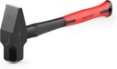 MAXPOWER 3LB Cross Pein Hammer, with 12-7/8" Fiberglass Handle, Drop Forged Steel Head