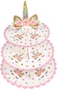 Three Layer Decorative Cake Tray Paper Cupcake Display Stand for Weddings Parties Showers Elegant Multi Snack Storage Rack