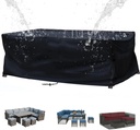 Large Patio Furniture Cover 144"L X114"W X 30"H/365x290x75cm Outdoor Furniture Cover Set,Furniture Cover Outside for Sectional Conversation Set, All Weather Protection Dining Table Chair Set Cover