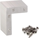 Stainless Steel L Shape Flat Corner Brace Bracket for Wood, Metal Fixing Joining Support Brace for Shelves, Furniture and Cabinet 10 Pack (40x40mm)
