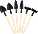 DOITOOL 8 Set Mini Gardening Tools Portable Mini Rake Trowel and Small Shovel for Succulent Bonsai Herbs Planting Terrariums Indoor Gardening Tools