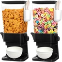 Cereal Dispenser Countertop with 4 Pack Bowls and Spoons 5.5 Qt Large Cereal Storage Container Holder for Pantry Dry Food Nut Dispenser Snack Candy Organizer Kitchen Organization for Oatmeal Granola