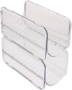 KICHOUSE 2pcs Stackable Water Bottle Organizer Multi-layer Rack for Efficient Storage Kitchen Pantry Cabinet and Countertop Plastic Holder for Easy Access and Organization