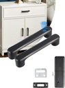 ZRD Smart Nightstand DIY Kit, Black Handle with Fingerprint Drawer Lock, Hidden Gun Safe Furniture for Nightstand, Dresser, Closet, Desk with Drawer