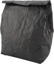 2PCS Insulated Lunch Bag, Retro Lunch Sacks Reusable Paper Bag Insulated Brown Paper Lunch Picnic Bags for Office, Picnics, Hiking, 31 * 30cm/12.2 * 11.81inch(Black)
