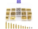 LBY 290pcs Male Female Hex Brass Spacer Standoff Screw Nut Assortment Kit, M2.5 Motherboard Standoffs, 10 Sizes (with Screws & Nuts), Copper (Yellow)