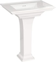 Town Square S Pedestal Sink- 8" Centers in White