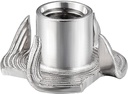 50pcs 3/8"-16 T-nut 304 Stainless Steel Four-jaw - for Home, Hotel Outdoor Threaded Insertion
