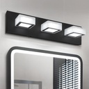 ASD LED 20" Bathroom Vanity Light, Over Mirror Lighting | 3-Lights, 5CCT, Dimmable, Rotatable Heads, ETL Listed | 15W 860LM 2700-6000K 120V | Linear Bath Sconce, Bedroom Wall Lamp | Black