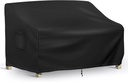 Patio Loveseat Cover Waterproof, 2-Seater Outdoor loveseat Cover, Patio Furniture Covers with Air Vent and Handles, 54W x 37D x 35H Inches, Black