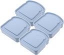 4pcs Sandwich Containers for Lunch Boxes Straw Material for Boys and Girls and Adults Reusable Sandwich Storage Compact for Backpack Purse