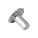 3/16" Diameter X 3/8" Length Brazier Head Solid Aluminum Rivets, Fix Leaky Solid Rivet 0.19" Diameter 0.375" Length, Aluminum Boat Rivets, Modified Brazier, Round/Dome Head Rivet, 100-Pack