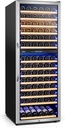 24 Inch Wine Cooler Fridge Dual Zone, Professional Large Capacity High Wine Refrigerator with Powerful Compressor, Quiet Operation and Elegant Design-KMHJ408D
