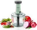 Chopper Big Size 1100 ml Hand Press Fruits and Vegetable Push Chopper Easy to Use for Kitchen 4 Sharp Stainless Steel Blades, Unbreakable Food-Grade Plastic