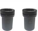 2 PCS Faucet Coupling Nut Quick Tighten and Release Lock Nut 1.25 Inch/3.2 CM Inner Diameter Hot & Cold Dual Pipe Faucet Shanks Fixing Accessory Black