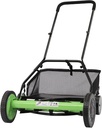20 Inch 5-Blade Manual Reel Mower, Walk-Behind Lawn Mowers, Adjustable Mowing Height Hand Push Lawn Catcher, Lawn Walk Push Mower, Cylinder Lawnmower for Lawn Mowing in Villas, Parks, Gardens Green