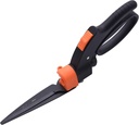 Edward Tools Swivel Hedge Shears with 360 Degree Rotation - Harden Stainless Steel Blade Lawn Scissors - Easy Edging - Ergo Grip Handle with Safety Lock