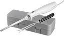Hamilton Beach Electric Knife Set for Carving Meats, Poultry, Bread, Crafting Foam & More, Reciprocating Serrated Stainless Steel Blades, Ergonomic Design Storage Case + Fork Included, 5 Foot Cord