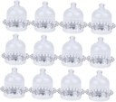 Luxshiny 12pcs Cake Holder Wedding Candy Box Cupcake Carrier Dessert Table Display Cupcake Toppers Cake Plate Cover
