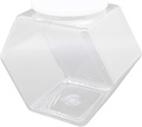 FixtureDisplays® 1PK 1 Gallon Clear Candy Storage Jar with Lid, Plastic Kitchen Canisters for Candy, Cookies, Cereal, Coffee 19485-NF