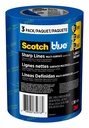ScotchBlue Sharp Lines Painter 's Tape, 1.88 Inches x 60 Yards, 3 Rolls, Blue, Cat Tape Protects Surfaces dan Removes Easily, Edge- Lock Tape untuk Indoor and Outdoor Gunakan