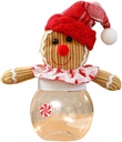 Christmas Candy Jar with Gingerbread Man Shape Xmas Gingerbread Storage Organizer Xmas Cookie Jars Candy Box for Winter Party Favor