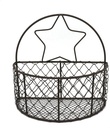 CVHOMEDECO. Wall Mounted Chicken Wire Storage Basket Rustic Hanging Wire Bin Organizer for Kitchen, Pantry, Closets, Bedroom and Bathroom, Rusty, 7-1/2 X 4 X 7-1/8 Inch