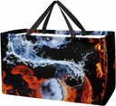 Reusable Grocery Bags for Women Large Symbol of Yin-Yang Shopping Tote Bag for Beach Groceries Picnic